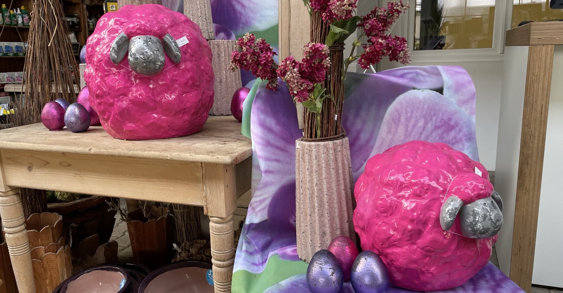 Schaf, Osterdekoration, Eier